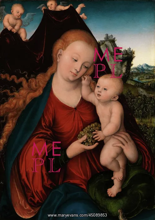 : Virgin and Child with a bunch of grapes by Cranach : Virgin and Child with a bunch of grapes by Cranach