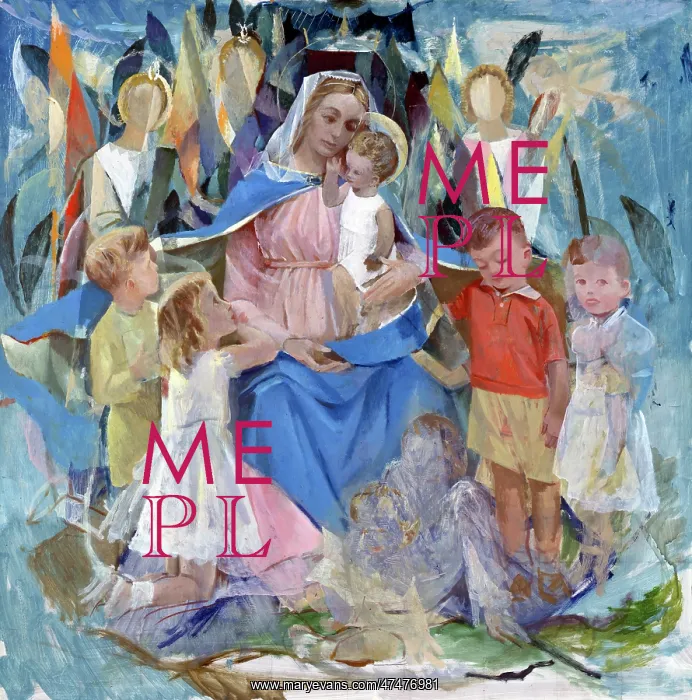 : Virgin and Child with Four Children : Virgin and Child with Four Children