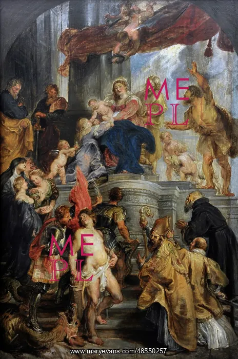 : Virgin and Child Enthroned with Saints, by Rubens : Virgin and Child Enthroned with Saints, by Rubens