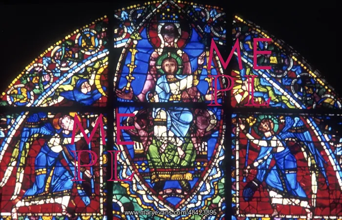 : Virgin and Child flanked by angels. Chartres Cathedral : Virgin and Child flanked by angels. Chartres Cathedral