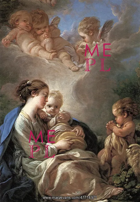 : Virgin and Child with Saint John the Baptist, by Boucher : Virgin and Child with Saint John the Baptist, by Boucher