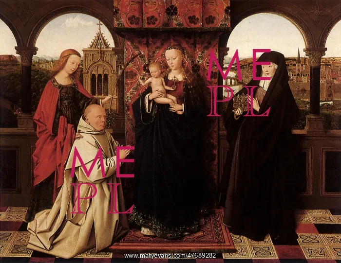 : Virgin and Child with Saints and a Donor, by Jan van Eyck : Virgin and Child with Saints and a Donor, by Jan van Eyck