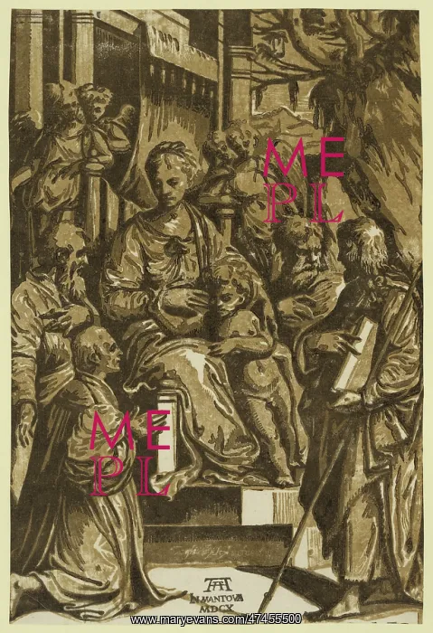 : The Virgin and child surrounded by saints and kneeling donor : The Virgin and child surrounded by saints and kneeling donor