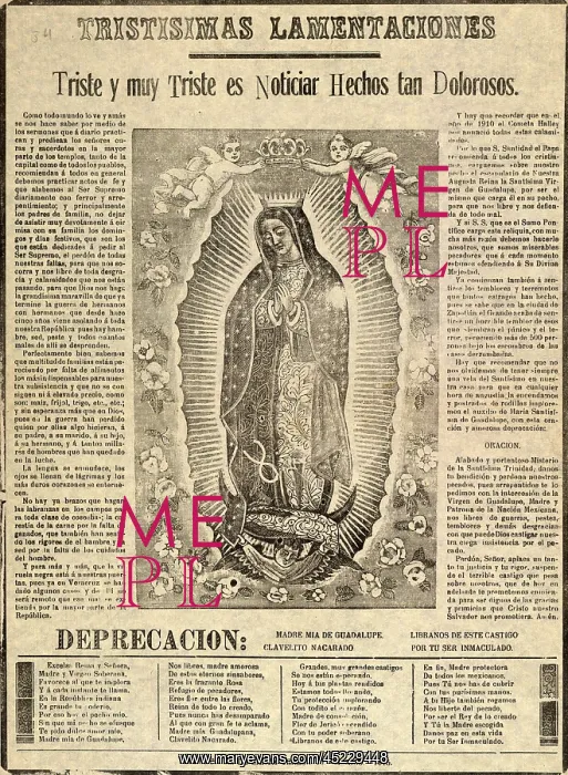 : The Virgin of Guadalupe, titled: Sorrowful ? : The Virgin of Guadalupe, titled: Sorrowful ?