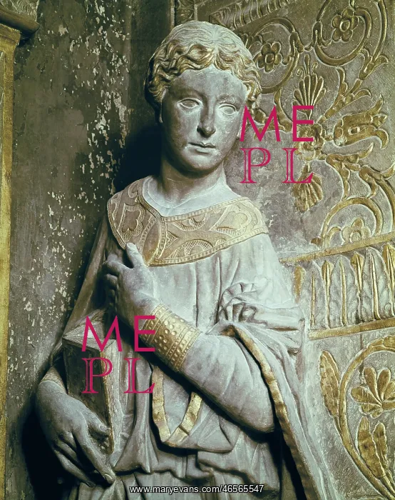 : Virgin Mary, Annunciation (detail), sculpture by Donatello : Virgin Mary, Annunciation (detail), sculpture by Donatello