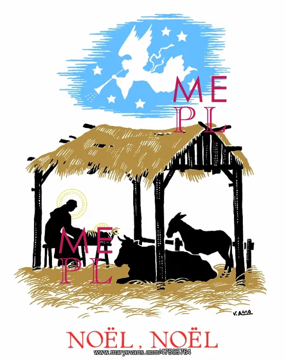 : Virgin Mary and Christ Child in cowshed : Virgin Mary and Christ Child in cowshed