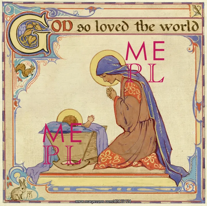 : The Virgin Mary on her knees : The Virgin Mary on her knees