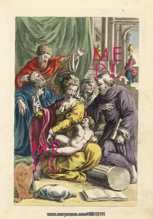 : The Virgin Mary presenting the infant Jesus in the temple : The Virgin Mary presenting the infant Jesus in the temple