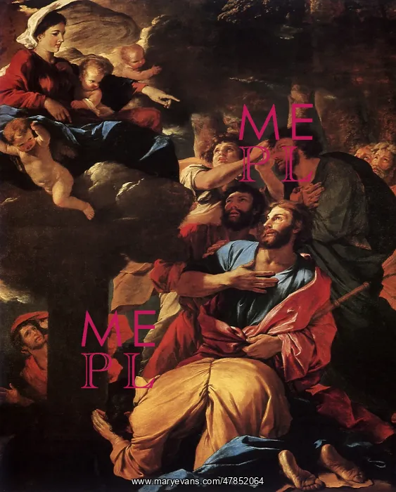 : Virgin of the Pillar Appearing to Saint James, by Poussin : Virgin of the Pillar Appearing to Saint James, by Poussin