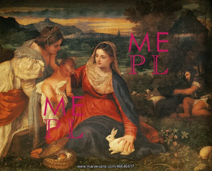 : The Virgin with the Rabbit, by Titian : The Virgin with the Rabbit, by Titian