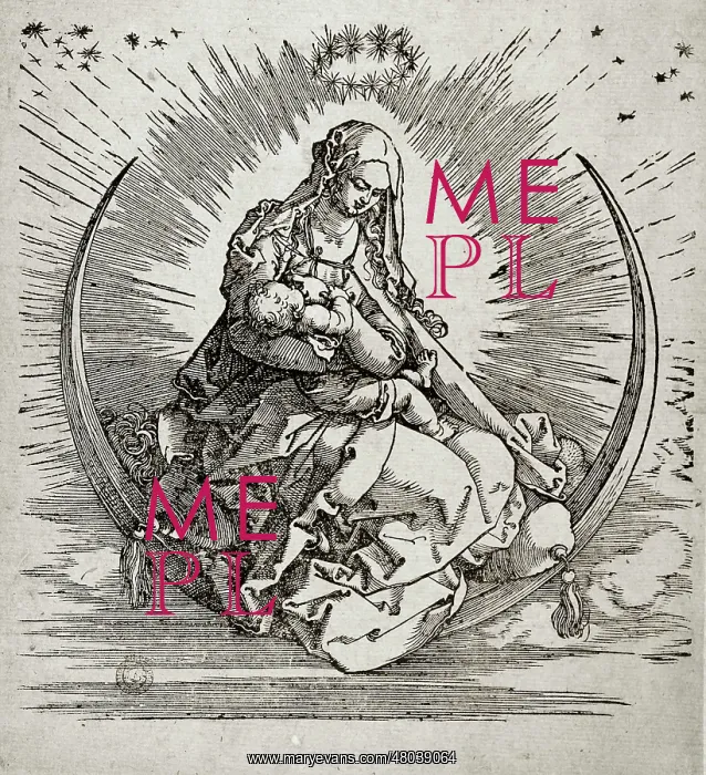 : Virgin sitting on a crescent Moon : Virgin sitting on a crescent Moon