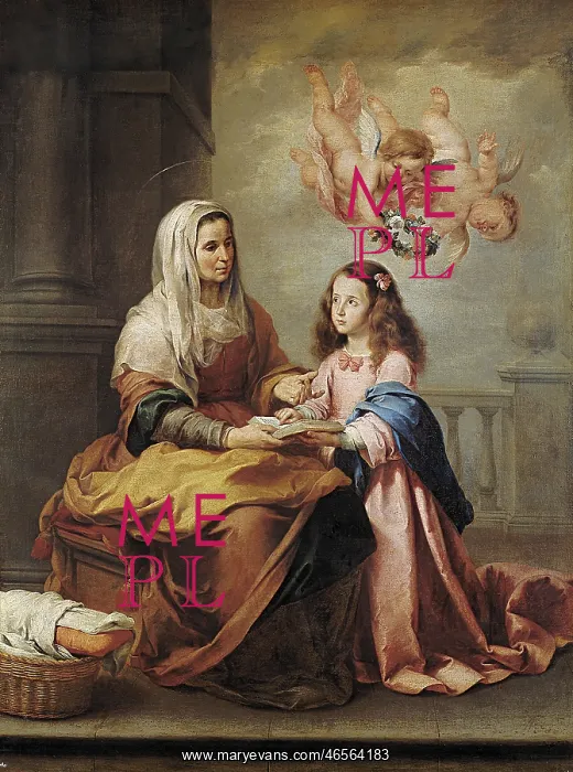 : The Virgin and St Anne, by Murillo : The Virgin and St Anne, by Murillo