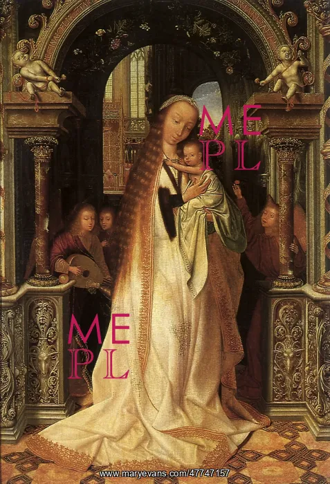 : The Virgin Standing with Angels, by Quentin Massys : The Virgin Standing with Angels, by Quentin Massys