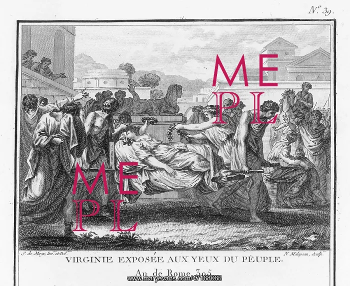 : Virginius kills his daughter Virginia : Virginius kills his daughter Virginia