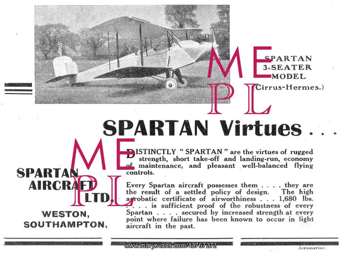 : Virtues Of The Simmonds Spartan Cirrus Light Aircraft : Virtues Of The Simmonds Spartan Cirrus Light Aircraft
