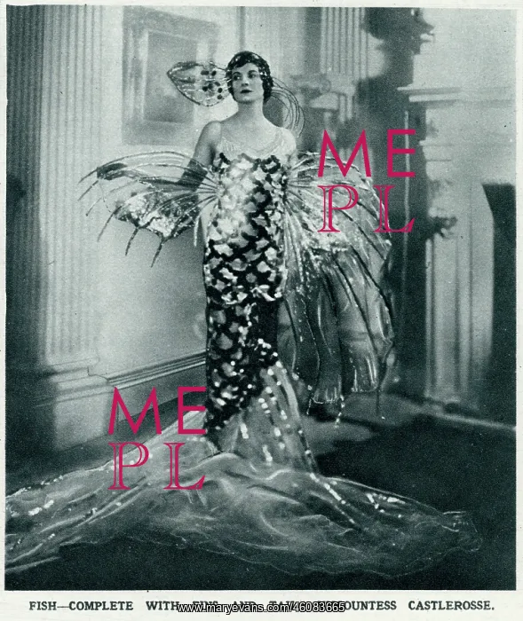 : Viscountess Castlerosse dressed as a fish course : Viscountess Castlerosse dressed as a fish course