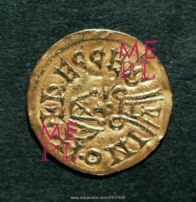 : Visigoth gold coin. 5th-8th centuries : Visigoth gold coin. 5th-8th centuries