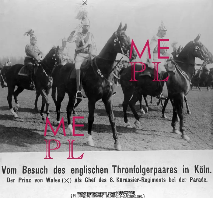 : Visit of the English heir to the throne in Cologne, 1908 : Visit of the English heir to the throne in Cologne, 1908