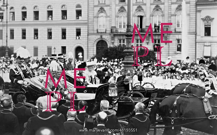 : Visit of the Swedish royal couple in Berlin, 1908 : Visit of the Swedish royal couple in Berlin, 1908