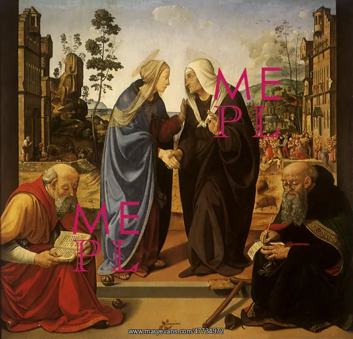 : The Visitation with Saint Nicolas and Saint Anthony Abbot : The Visitation with Saint Nicolas and Saint Anthony Abbot