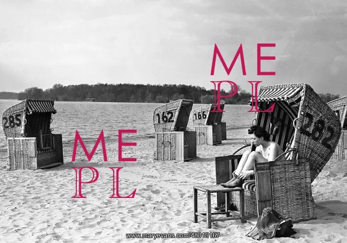 : Visitor in the Strandbad Wansee, 1940 : Visitor in the Strandbad Wansee, 1940