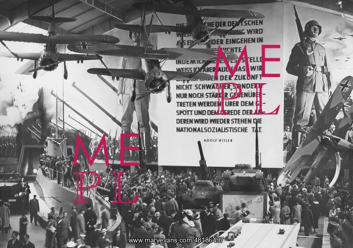 : Visitors at the exhibition Give Me Four Years Time, 1937 : Visitors at the exhibition Give Me Four Years Time, 1937