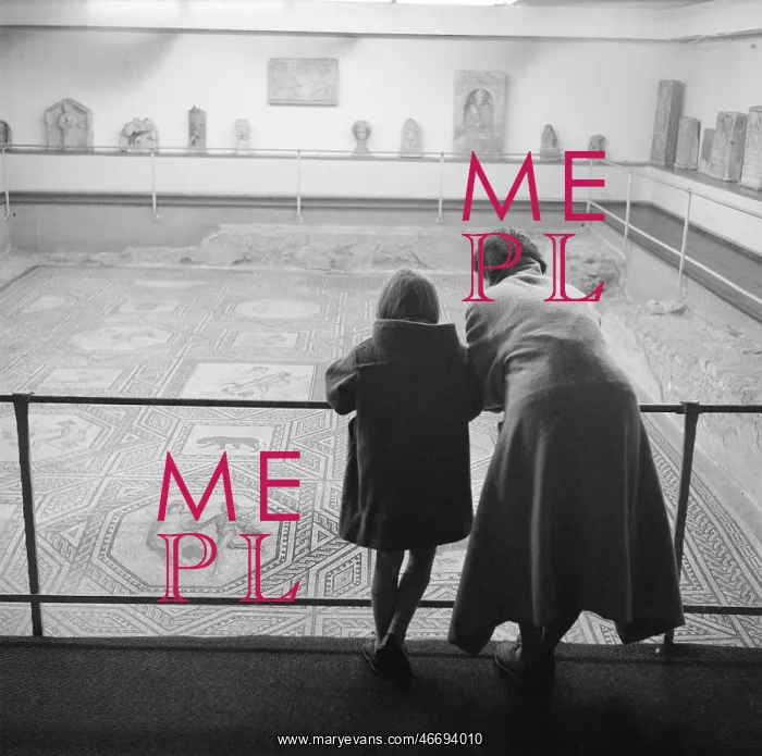 : Two visitors are looking at the Dionysus : Two visitors are looking at the Dionysus