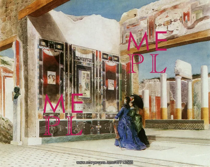 : Visitors Viewing the Ruins of Pompeii : Visitors Viewing the Ruins of Pompeii