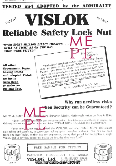  : Vislok Safety Lock Nuts