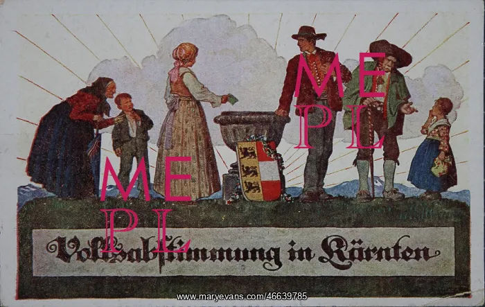 : 'Volksabstimmung in Krnten'. Colored : 'Volksabstimmung in Krnten'. Colored