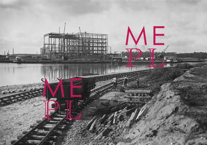 : Volkswagen factory under construction, 1938 : Volkswagen factory under construction, 1938