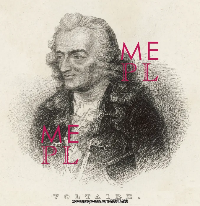  : Voltaire. Francois-Marie Arouet (1694 - 1778), French writer and philosopher