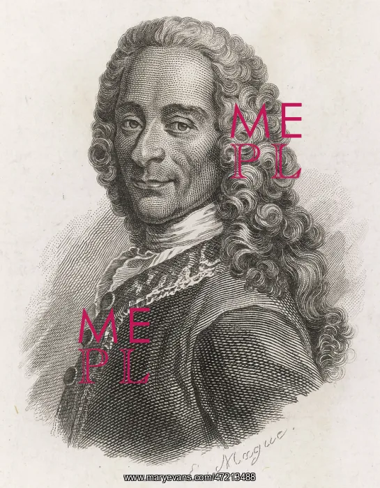  : Voltaire. Francois-Marie Arouet (1694 - 1778), French writer and philosopher