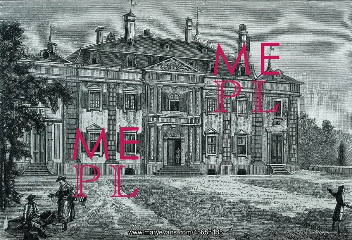 : Voltaire's estate in Ferney. Engraving : Voltaire's estate in Ferney. Engraving