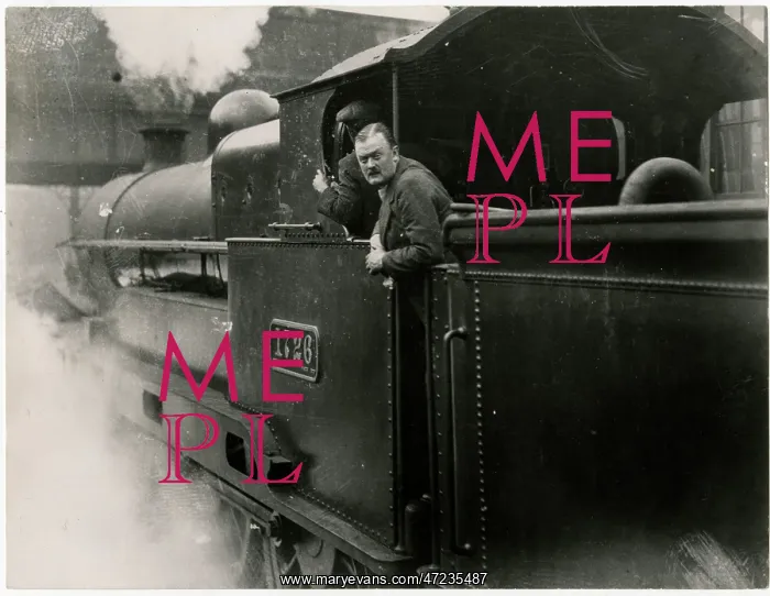 : Volunteer Hon.C. R Anson, driving train, General Strike 1926 : Volunteer Hon.C. R Anson, driving train, General Strike 1926