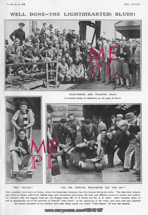 : Volunteers working on the docks at Dover during the General : Volunteers working on the docks at Dover during the General