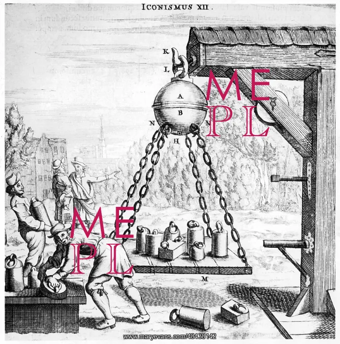 : Von Guericke's demonstration of the power of a : Von Guericke's demonstration of the power of a