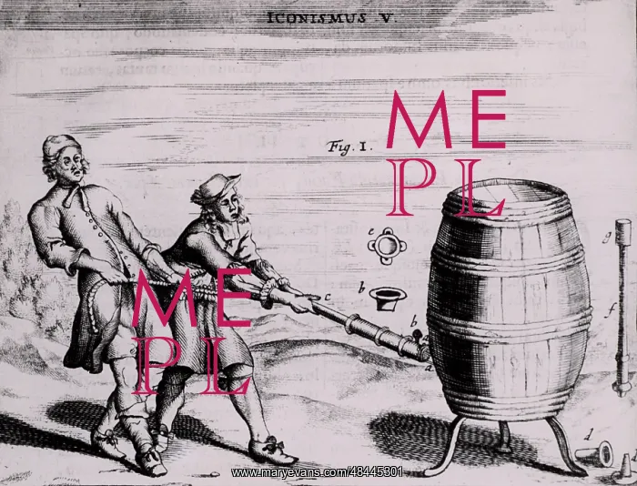 : Von Guericke's first air pump, used to remove : Von Guericke's first air pump, used to remove