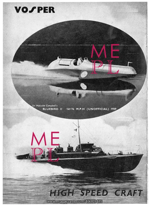 : Vosper High Speed Watercraft 1939 : Vosper High Speed Watercraft 1939