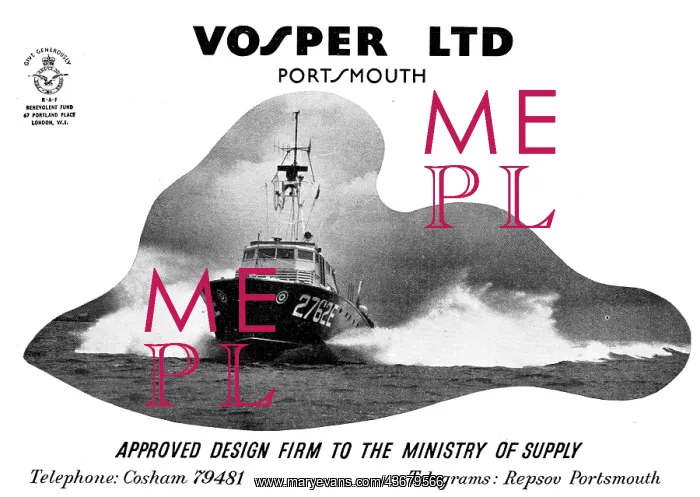 : Vosper Marine Craft 1957 : Vosper Marine Craft 1957