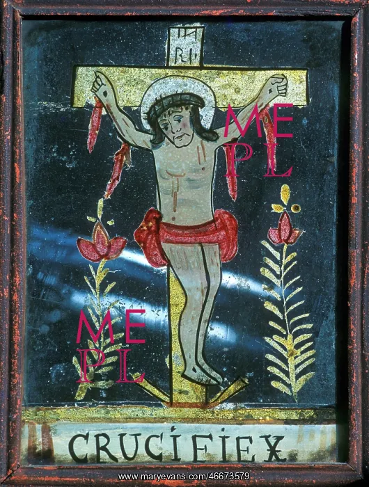 : Votive image with Holy Cross : Votive image with Holy Cross
