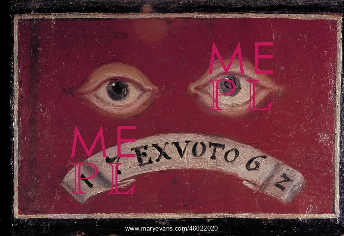: Votive Picture: Pair of Eyes : Votive Picture: Pair of Eyes