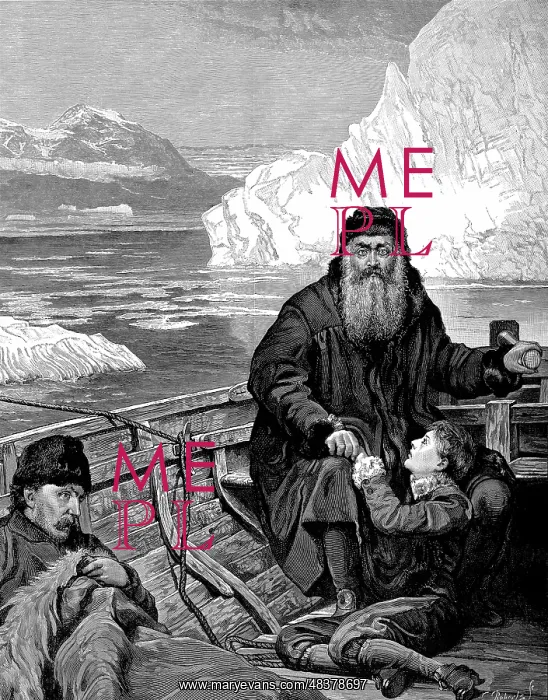 : The Last Voyage of Henry Hudson'. Engraving after : The Last Voyage of Henry Hudson'. Engraving after