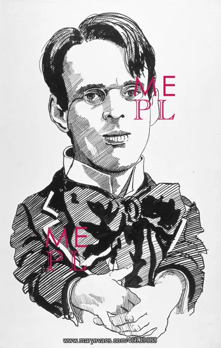  : W B YEATS Irish writer and statesman, when a young man