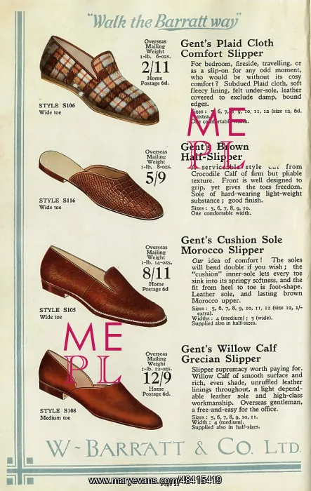 : W Barratt & Co Ltd shoe catalogue, slippers : W Barratt & Co Ltd shoe catalogue, slippers