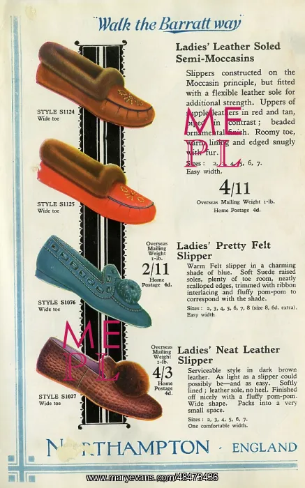 : W Barratt & Co Ltd shoe catalogue, slippers : W Barratt & Co Ltd shoe catalogue, slippers