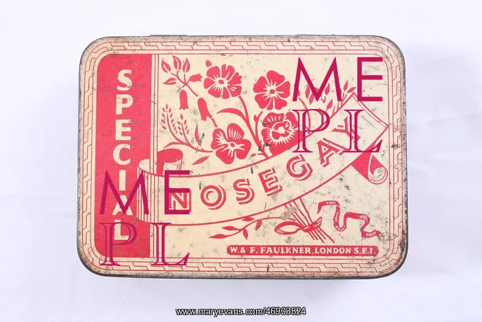 nosegay tobacco W & F Faulkner Special Tin, circa 1950s from Mary Evans Antiques Atlas - Tobacco Sign