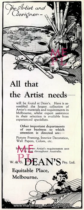 : W. & G. Dean's Advertisement : W. & G. Dean's Advertisement