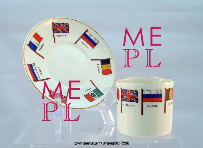 : W H Goss coffee cup and saucer : W H Goss coffee cup and saucer