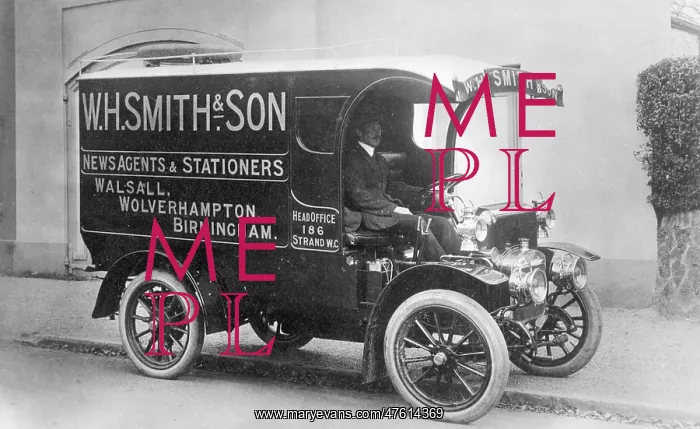 : W H Smith delivery van and driver, West Midlands : W H Smith delivery van and driver, West Midlands